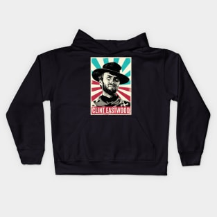 Vintage Retro Clint Eastwood Kids Hoodie